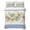 Green, Blue, White, variant on Quilts Full Size Bedding Set, Tropical Botanical Lightweight Quilted Comforter, Pastoral Rustic Leaves Floral Burlap Soft Reversible Bedspread Coverlet with Pillow Covers for All Season, 78" x 90"