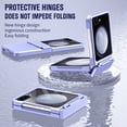 thumbnail image 7 of Allytechgroup for Samsung Galaxy Z Flip 5 Case with Screen Protector, Shockproof Solid Color Hinge Protection Bumper Rugged Case Cover for Women Men, Purple, 7 of 7