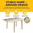 thumbnail image 4 of Pink Valentine's Day Table Cloths for 3 Foot Rectangle Tables, Romantic Roses Weeping Watercolor Rustic Patio Waterproof Elastic Fitted Tablecloths, Washable Rectangular Table Cover for Camping, 4 of 8