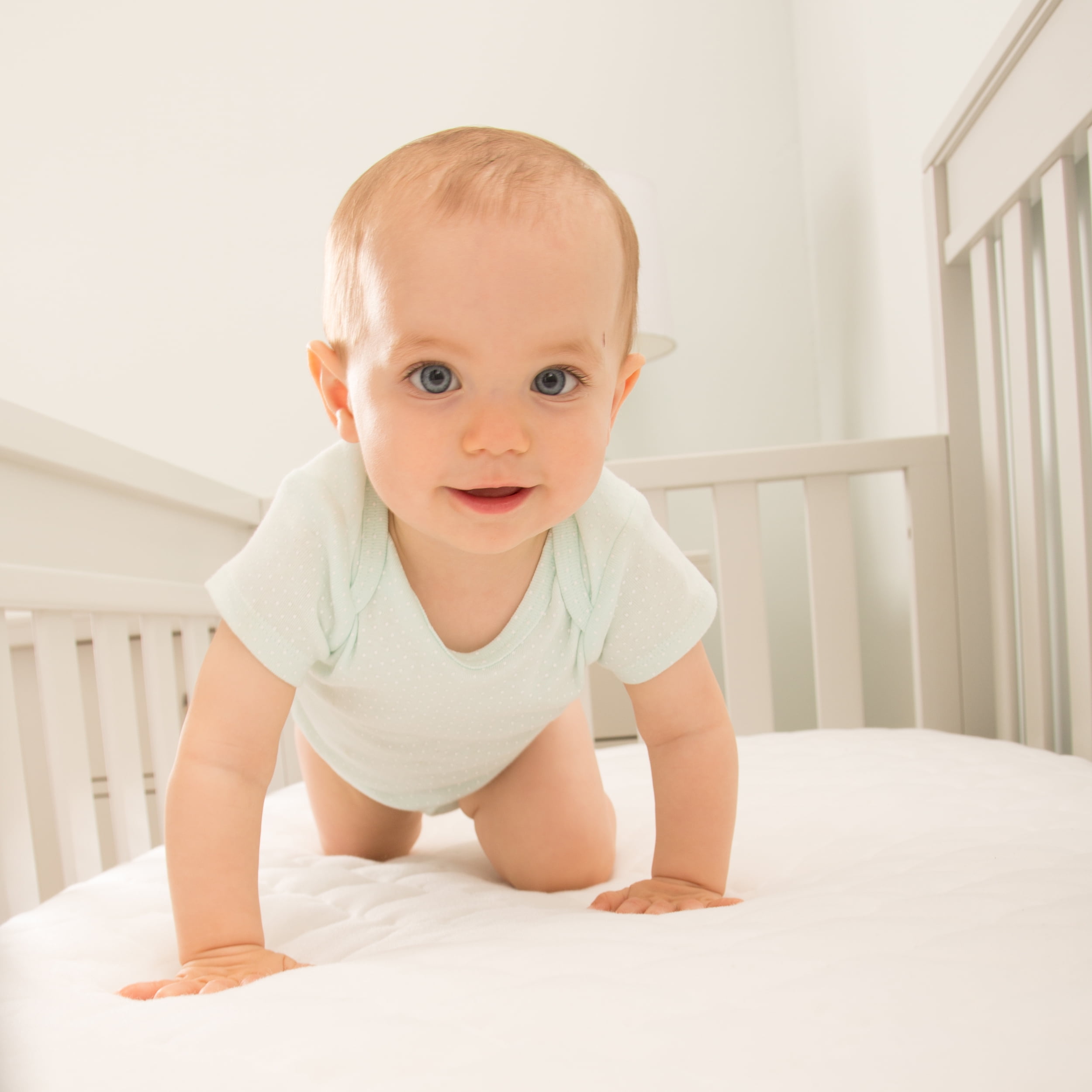 Sealy Secure Stay Waterproof Mattress Pads, Crib, White, 2-Pieces, 52" L x 28" W