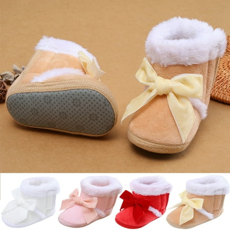 

Baozhu Kids Fleece Snow Booties Baby Girl Winter Boots Shoes 0-18 Months