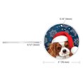 thumbnail image 3 of WIRESTER Large 3 inch Acrylic Ready to Hang Ornament, Hanging Ornaments for Christmas Tree Holidays Party Home Office Xmas Tree Decoration Gift - Cavalier King Charles Spaniels Dog Sad, 3 of 7