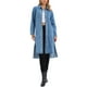 thumbnail image 2 of INSPIRE CHIC Vestido de Mujer de Mezclilla con Botones, dobladillo curvado, manga larga, vestido midi de camisa de mezclilla M Azul Claro, 2 of 6