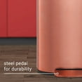 thumbnail image 5 of happimess Connor Rectangular 13.2-Gallon Trash Can with Soft-Close Lid and FREE Mini Trash Can, Rose Gold, HPM1006D, 5 of 10