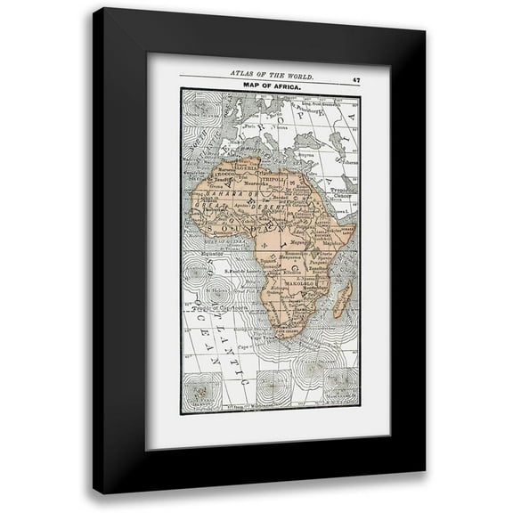 Alden 11x14 Black Modern Framed Museum Art Print Titled - Africa - Alden 1886
