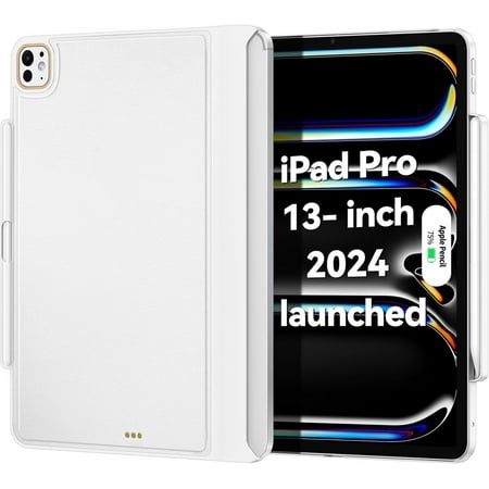 Magic-Keyboard Compatible Case for iPad Pro 13 inch M4/M5 2024/2025, Cover with Apple Pencil Holder for Smart Magic Keyboard Folio Slim Durability