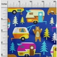 thumbnail image 2 of oneOone Tissu en Coton Flex Bleu Royal pour Camping Randonnée Point de Couture Tissu Imprimé au Mètre 40 Pouces de Large, 2 of 4