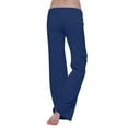 thumbnail image 3 of ManxiVoo Women High Waist Cargo Pants Flared Leggings with Pockets Stretchy Workout Casual Trousers XXXL Size Blue, 3 of 6