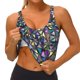 thumbnail image 3 of Fotbe Purple-Gold Triangles Sujetador Deportivo Largo sin Aros para Mujer con Almohadillas y Soporte Medio, Transpirable y Absorbente, Camiseta Tipo Chaleco o Tank Top-X-Large, 3 of 8
