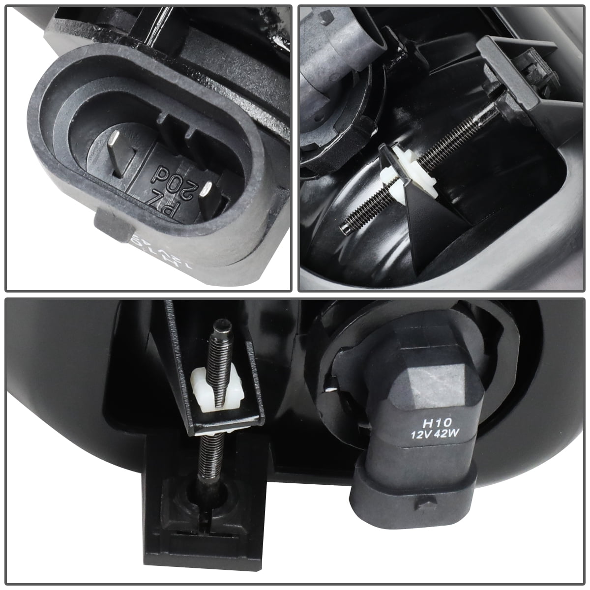 DNA Motoring For 04-07 Chevy Silverado 1500 2500 3500 HD Clear Lens Bumper Fog Light Lamps Pair