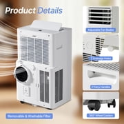 BaPiPro 12000 BTU ASHRAE Portable Air Conditioners with Heater, 5-in-1 Standing AC Unit with Heat, Cool, Dehumidifier, Fan, Sleep Mode for Room ups to 400 Sq.Ft