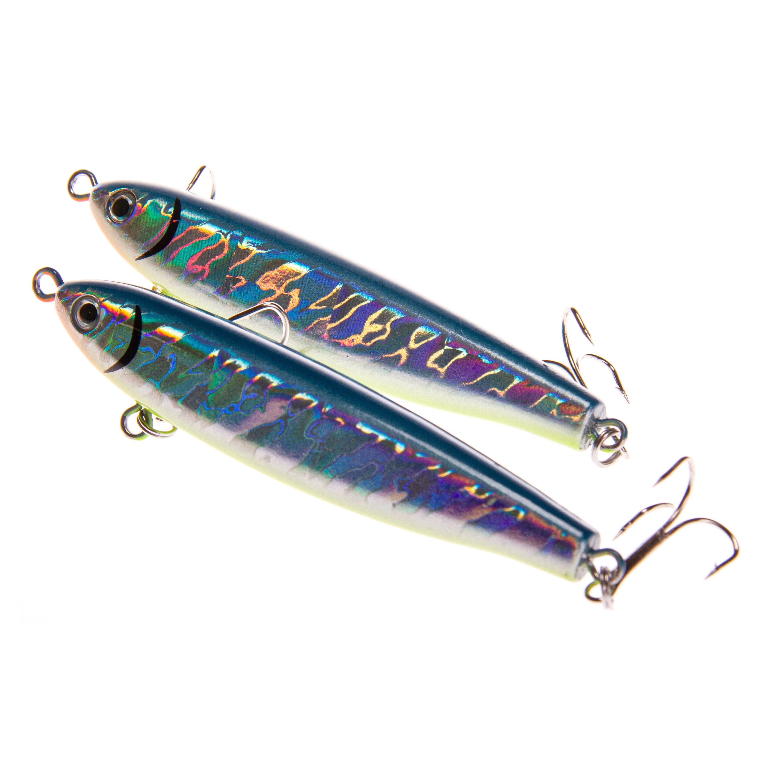 Ozark Trail Saltwater Inshore Twitch Bait Fishing Lures, Blue/Orange, 2-Pack