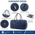 thumbnail image 6 of LOVEVOOK Travel Duffle Bag for Women, Weekender Bag Carry-on Overnight Bag for Women with Quilted Toiletry Bag, Shoe Compartment and Separate Wet Pocket-Blue Large, 6 of 7