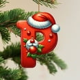 thumbnail image 5 of Honeeladyy Personalized A-Z Letter Ornaments for Christmas Tree 2024 Custom Christmas Ornament with Santa Pattern 2D Acrylic Xmas Hanging Pendent Holiday Gifts for Family Friends Coworkers, 5 of 5