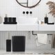 thumbnail image 4 of Set de accesorios de baño XLHOMO Gorgeous, 10 piezas, negro/dorado, 4 of 6