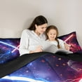 thumbnail image 4 of jejeloiu Lightsaber Fashion Games 7-Piece Twin Bedding Sets,Galaxy Starry Sky Bedding Comforter Set,Red Blue Lightning Sheet Sets For Teens,Luxury Bedroom Decor Reversible, 4 of 8