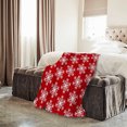 thumbnail image 5 of Kugisaki Christmas Flannel Throw Blanket, Snowflake Soft Warm Cozy Christmas Blanket, Lightweight Fleece Blankets for Couch Sofa Bed Office Living Room,75*100cm, 5 of 5