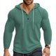 thumbnail image 1 of pstuiky camisa de manga larga para hombre, Blusa/camisa informal y de moda para hombre, de color liso y con cuello vuelto Tops casuales para hombres s, 1 of 8
