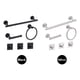 thumbnail image 2 of 6PCS Juego de accesorios para baño Toallero Toallero Anillo Soporte de papel higiénico 3 ganchos Ace Abody Silver, 2 of 7