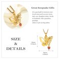 thumbnail image 2 of Stainless Steel Butterfly with Small Heart Urn Pendant Memory Necklace for Cremation Ashes Holder Memorial Jewelry, 2 of 6