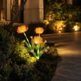 thumbnail image 5 of Solar Powered Garden Flower Stake Lights, IP65 Waterproof LED Floral Lamp, Auto On Outdoor Landscape Lighting For Yard Pathway Patio Backyard Evening Holiday Decoration, 5 of 7