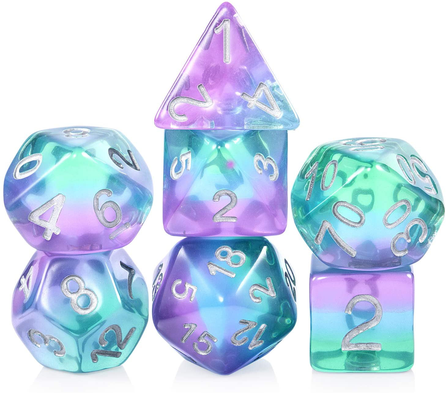 Details about   DUNGEONS & DRAGONS D&D 7 Pc Dice Set Purple White Roleplaying Game Dice 