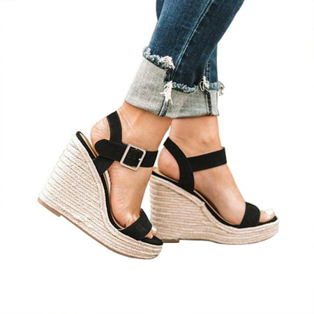 

Orthotics Sandals Comfort Premium Casual Wedges Sandal for Summer Outdoor Black 43