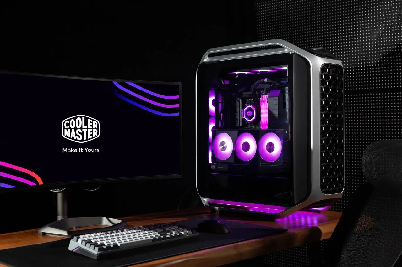 Cooler Master Cosmos Alpha Full Tower ATX PC Case - Flagship Curved Aluminum Frame, Powerful 200mm Dual Intake Fans, Fits 400mm GPUs & 420mm Radiators, ARGB Chassis Underglow, Limited Edition