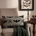 thumbnail image 7 of SLYNSHome Halloween Throw Pillow Cover Bat Vine Print Linen Textured Rectangular Decorative Cushion Case For Sofa Couch Living Room Spooky Fall Home Decor, 7 of 7