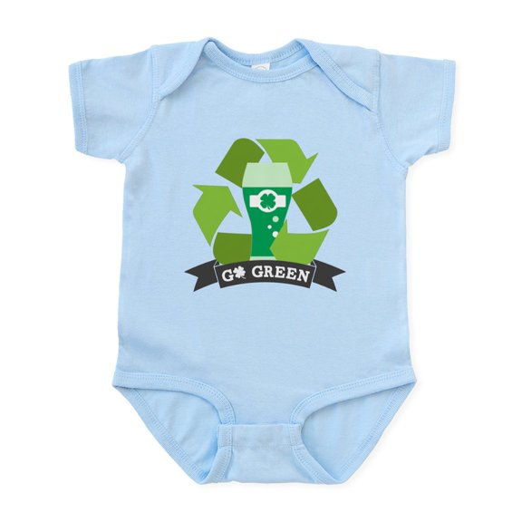 CafePress - Go Green Infant Bodysuit - Baby Light Bodysuit, Size Newborn - 24 Months