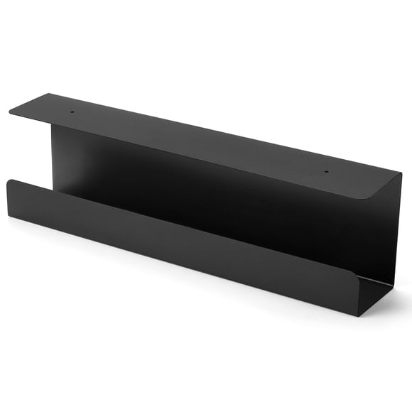 Bandeja de gestión de cables ZhiYo, metal resistente, 42 cm, negra, 1 paquete