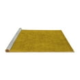 thumbnail image 2 of Ahgly Company Machine Washable Indoor Round Oriental Yellow Industrial Area Rugs, 3' Round, 2 of 4