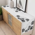 thumbnail image 4 of Dandelion Table Runner - 60 Inch Long, Kitchen Dining Table Runner Dresser Scarves, Black White Modern Country Rustic Plants Farmhouse Decor for Coffee Tables Wedding Party Banquet, 4 of 8