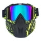 thumbnail image 4 of Gafas de nieve para casco de moto | Máscara de esquí con gafas extraíbles y protector facial | Protección UV antivaho a prueba de viento | Correa ajustable | Deportes de invierno al aire libre, 4 of 5