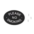 thumbnail image 2 of Injueey Placa para puerta de casa, por favor, no fumar, signo de bienvenida, forma ovalada decorativa, decoración colgante de pared negra, placa para Jardín y Patio Injueey HA065650-00, 2 of 6