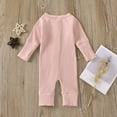 thumbnail image 4 of Footless Pajamas Baby Girl Baby Boys Footless Pajamas Romper Knit Ribbed Solid Comfortable Bodysuits Baby Girl Onesies Pink 12 Months-18 Months, 4 of 7