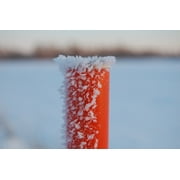Peel-n-Stick Poster of Post Frozen Ice Frost Snow Red Winter Flakes Poster 24x16 Adhesive Sticker Poster Print