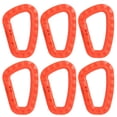 thumbnail image 1 of Paquete de 6 anillos en D de gancho de plástico para acampar, pescar, recreación al aire libre (naranja), 1 of 4