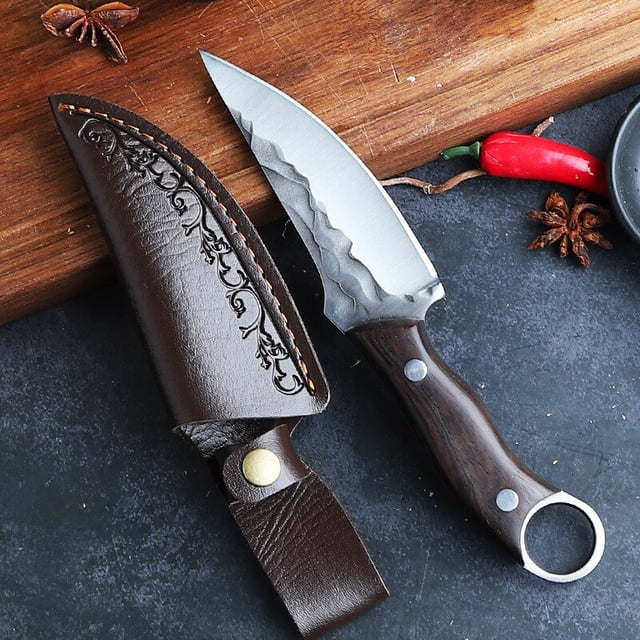 Cuchillo de cocina Damasco de 5,5 pulgadas, cuchillo de caza 5CR15, cuchillos japoneses de acero inoxidable, cuchillo de carnicero para herramientas de cocina Tan Jianjun unisex
