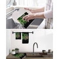 thumbnail image 5 of St. Patrick's Day Kitchen Dish Towels for Drying Dishes Set of 3, Spring Green Shamrock Gold Lucky Love Black Waffle Weave Microfiber Hand Tea Bathroom Towels Quick Dry & Absorbent Towel 12x12, 5 of 7
