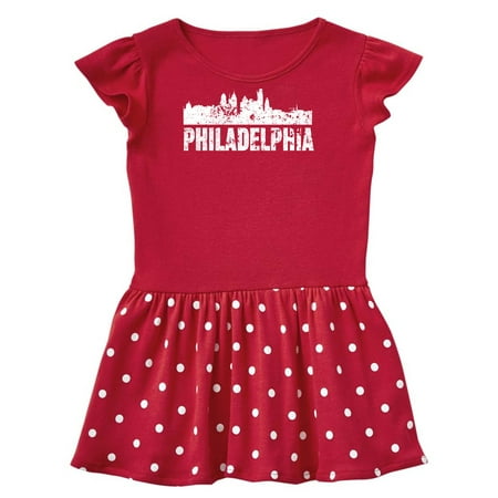 

Inktastic Philadelphia Skyline Grunge Gift Toddler Girl Dress