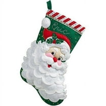 Jolly Saint Nick Stocking Felt Applique Kit-18" Long