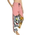 thumbnail image 2 of Tom And Jerry Women's Pajama Pants, All Over Print Causal Drawstring Lounge Pant, Comfy Loose Wide Leg Pajamas Bottoms Trousers with Pockets, 2 of 8