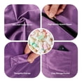 thumbnail image 5 of Homguava 3' Bean Bag Chair with Memory Foam Filled,Stuffed Bean Bag Sofa with Dutch Velvet Cover, Purple, 5 of 5