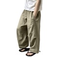 thumbnail image 2 of Bixock Toddler Girls Cargo Pants,Girls Sweatpants,Solid Color Pants Linen Cargo Pants Wide Leg Pants Long Pants, 2 of 6