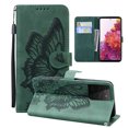 thumbnail image 4 of Dteck Galaxy A52 5G Wallet Case, [Butterfly & Flower Embossed] PU Leather Wallet Case Flip Protective Phone Cover with Card Slots and Kickstand for Samsung Galaxy A52 5G, Blue, 4 of 5