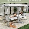 thumbnail image 5 of TQKVIPI Oversized 4 Person Outdoor Porch Swing with Adjustable Backrest Canopy,2-in-1 Swing Bed 800 lbs Capacity,Patio Swing with Removable Cushions for Yard Garden Poolside Balcony, 5 of 12