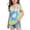 Green, variant on Girls Tie Dye Short Sleeve T-Shirt, Crew Neck Casual Gradient Print Soft Lightweight Kids Summer Tee Blue Size 6