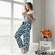 thumbnail image 5 of Balery A Japanese Great Wave Pantalones de pijama para mujer, pijamas ultraligeros, pantalones de estar por casa-Medium, 5 of 6