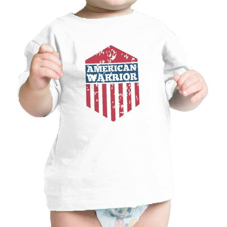 American Warrior White Graphic Baby T Shirt Great Baby Shower Gifts American Warrior White Graphic Baby T Shirt Great Baby Shower Gifts